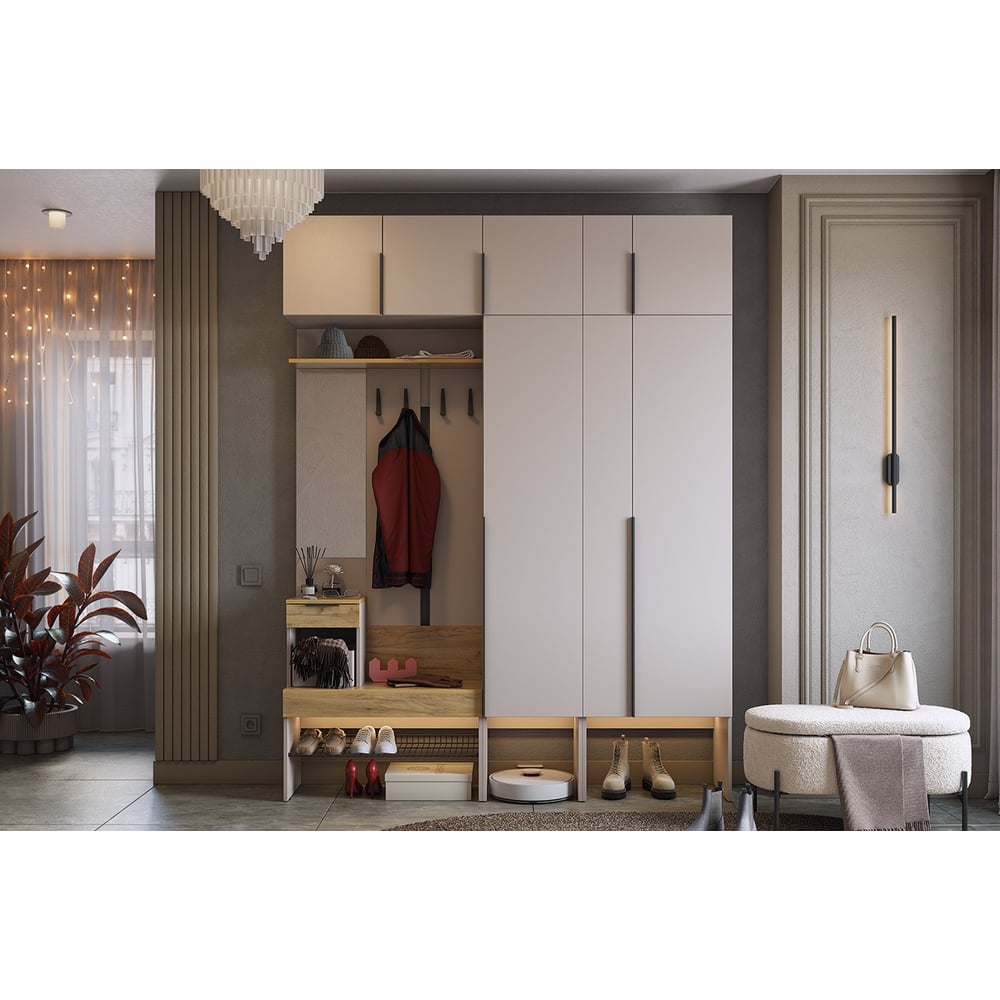 Изображение товара Прихожая Баско К9 из ЛДСП с большим количеством хранения и модным дизайном