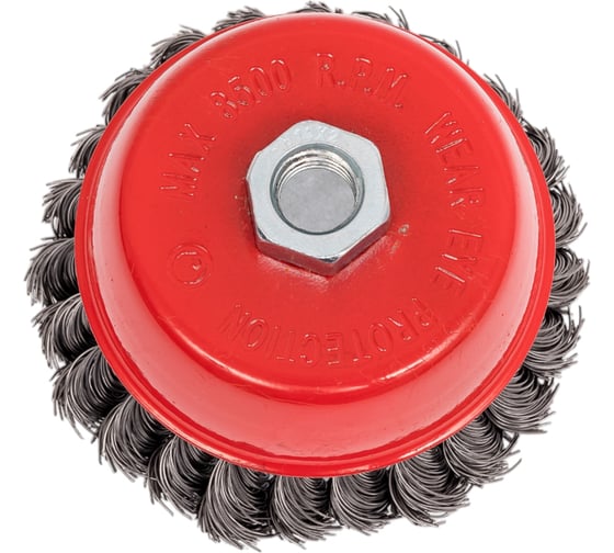 Изображение товара Чашечная щетка витая проволока Orientcraft 100 мм, М14 60013100