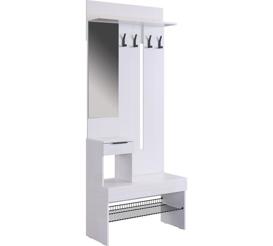 Изображение товара Прихожая ИП Щербаков А.Н. Баско (белое дерево/белое дерево) 173779.2964