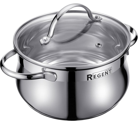 Изображение товара Кастрюля со стеклянной крышкой Regent inox Linea MONICA 3,3л; 20x11 см 93-Mon-04