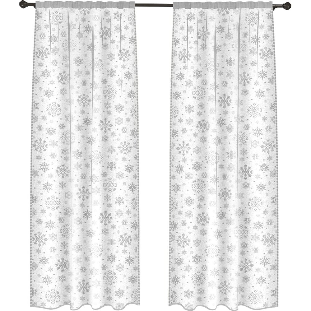 Изображение товара Комплект штор Гуд ЛАКК КАЙЛИХ БЕАРА два полотна 165x300 см белый стильный праздничный дизайн