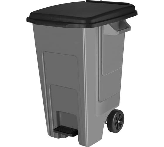 Изображение товара Бак Blocker 130л. для мусора, с крышкой цв. серый 34277