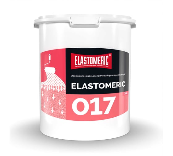 Изображение товара Грунтовка Elastomeric Systems акриловая проникающая Elastomeric 017, 5л 017_5L