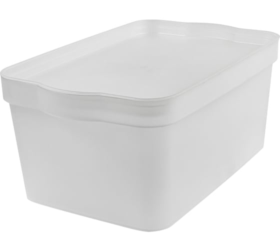 Изображение товара Ящик для хранения Blocker 320х221х141 мм, 7.5 л, с крышкой, вкладываемый, матовый кристалл 34271