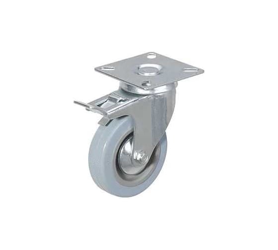 Изображение товара Аппаратное колесо TOR SCgb 93 75 мм, площадка, поворотное, тормоз, подш. скольжения 1039555