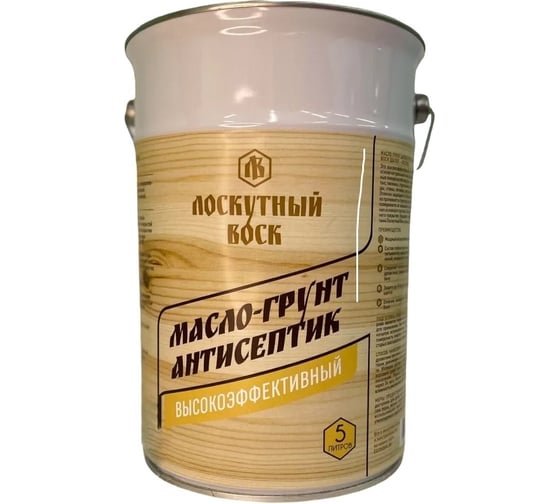 Изображение товара Масло-грунт антисептик Лоскутный воск 5 л МГА0500