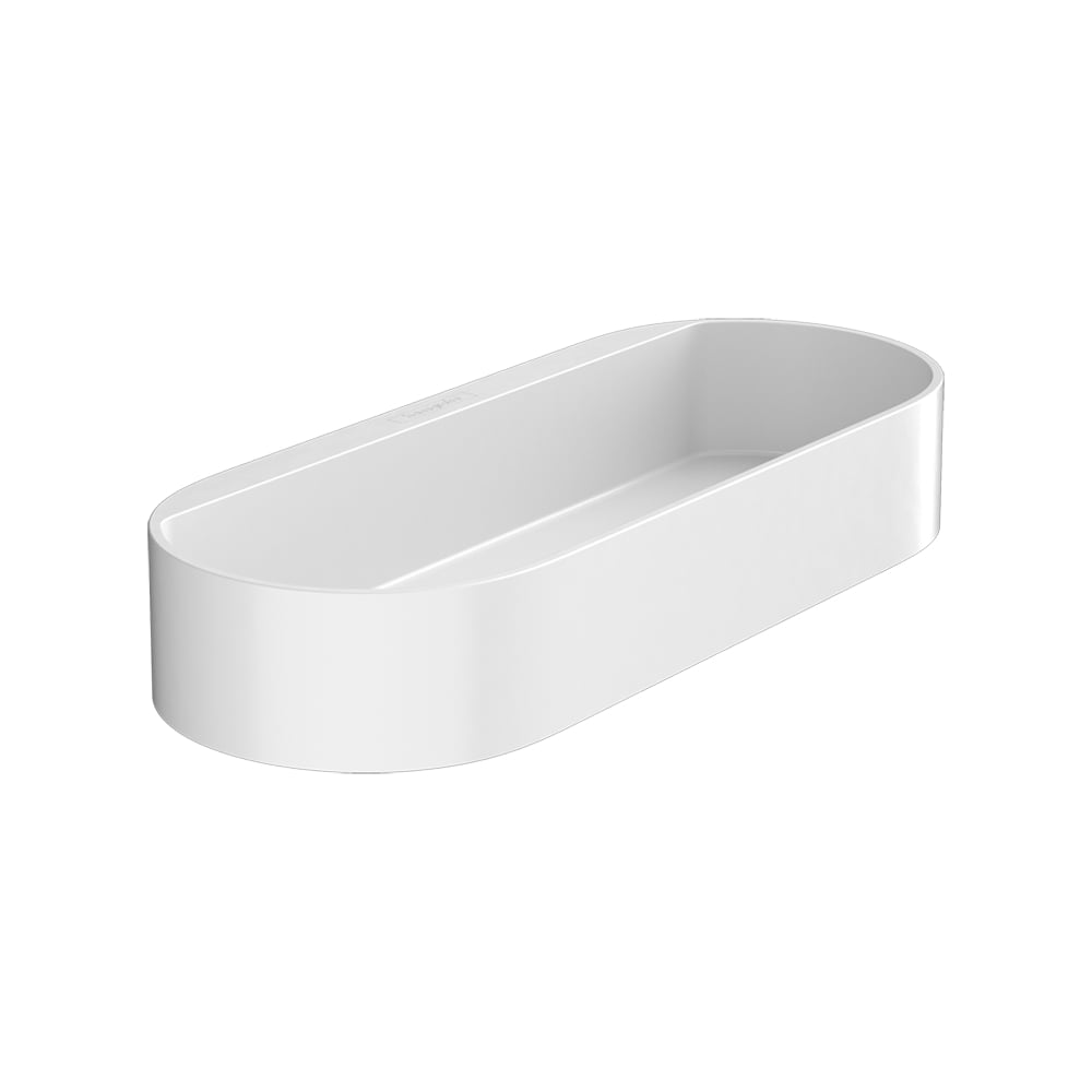 Изображение товара Корзина для хранения Hansgrohe WallStoris матовая белая овальная