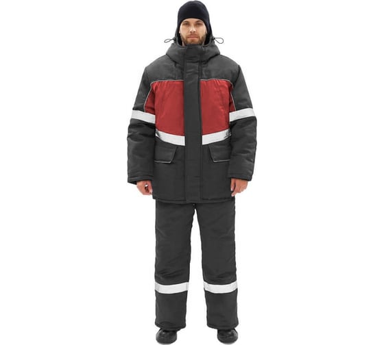 Изображение товара Зимний костюм URSUS ВЕКТОР-УЛЬТРА куртка/полукомб, цвет: т.серый/красный КОС582-Т.СЕРЫЙ/КРАСНЫЙ; 52-54, 170-176 КОС582-Т.СЕРЫЙ/КРАСНЫЙ/52-54, 170-176
