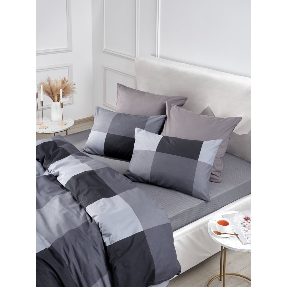 Изображение товара Комплект постельного белья Guten Morgen Gray cage 1.5 спальный