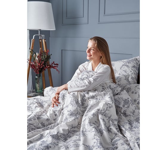 Изображение товара Комплект постельного белья Guten Morgen бязь, рис.1173, Millennium Евро, с наволочкой, 50x70 см GMБ-1173-220-240-50