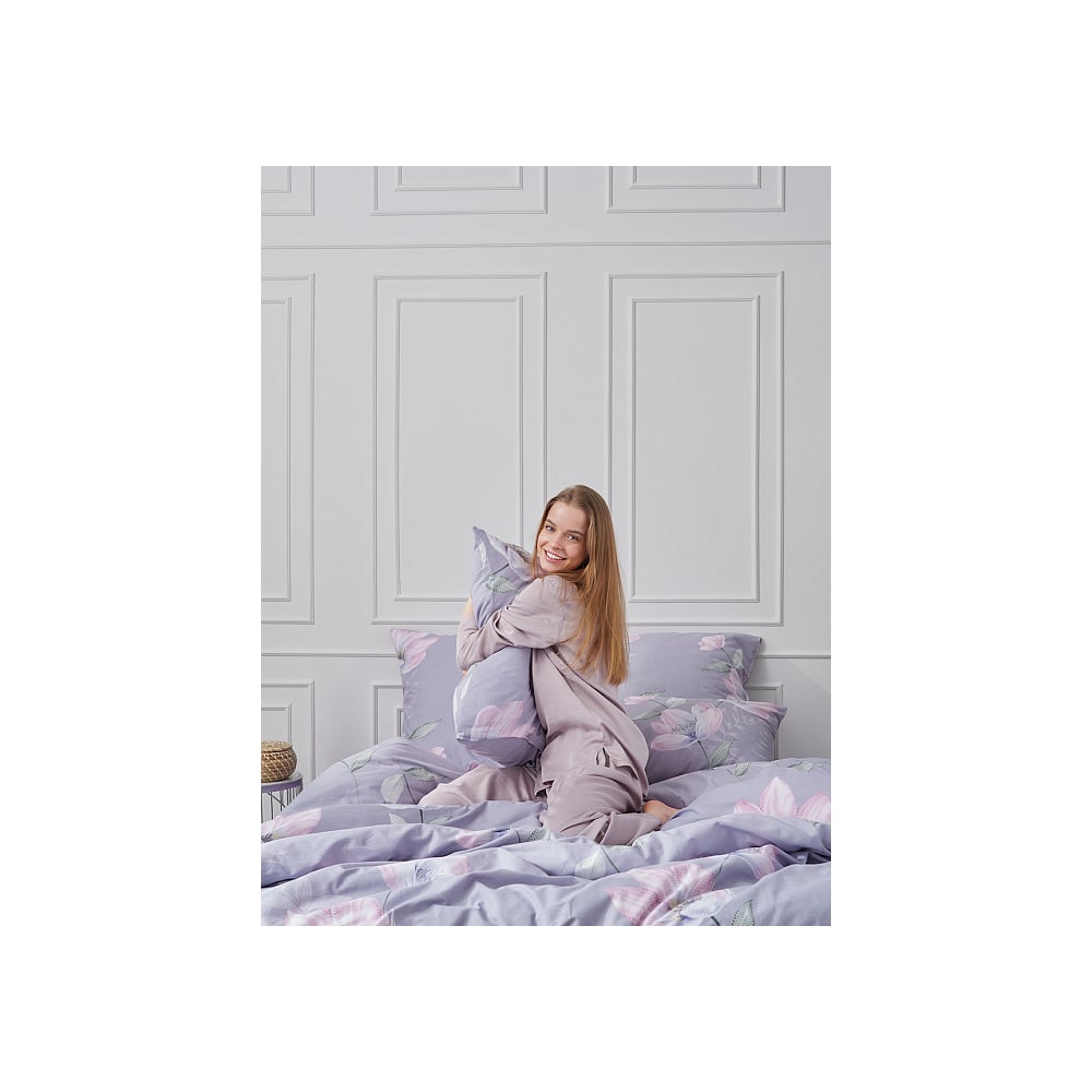 Изображение товара Комплект постельного белья Guten Morgen поплин, Цветочный вальс рис. 1149 1.5 спальное, с наволочкой, 70x70 см ПБ-1149-143-150-70