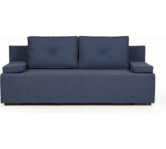 Изображение товара Диван-кровать Divan24 Турин лайт синий двуспальный раскладной для дома, рогожка 70020023