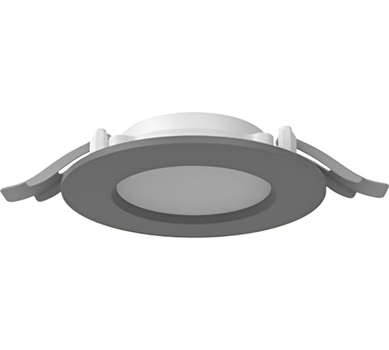 Изображение товара Светодиодный светильник VARTON DL-01 Slim 100 мм 10 Вт 4000 К круглый встраиваемый 120x37 мм IP65/40 RAL7045 серый муар с рассеивателем опал V1-RF-70011-10000-6501040