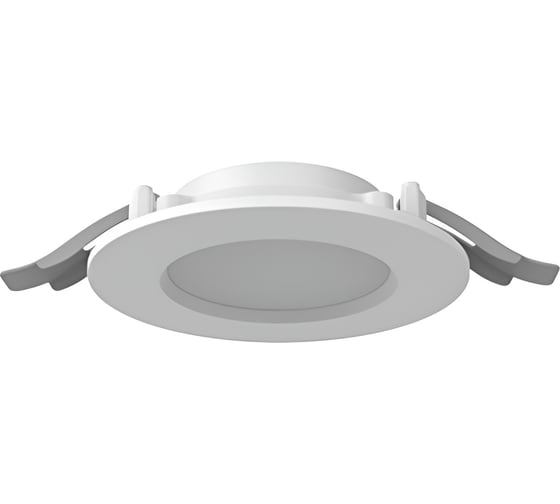 Изображение товара Светодиодный светильник VARTON DL-01 Slim 100 мм 8 Вт 4000 K круглый встраиваемый 120x37 мм IP65/40 RAL9003 белый муар с рассеивателем опал V1-RF-00011-10000-6500840
