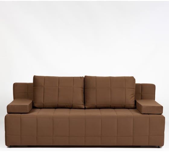 Изображение товара Диван-кровать Divan24 Вентура шоколадного цвета, велюр, механизм Еврокнижка 77400066