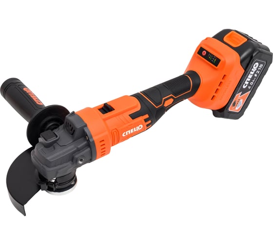 Изображение товара Шлифмашина угловая аккумуляторная СПЕЦ БШУ-21-Б (бесщеточный двигатель), 125мм, 5500-9000об/мин, 21В, 2 аккум Ли-Ион, 4,0Ач, зу 4,0ч СПЕЦ-4128