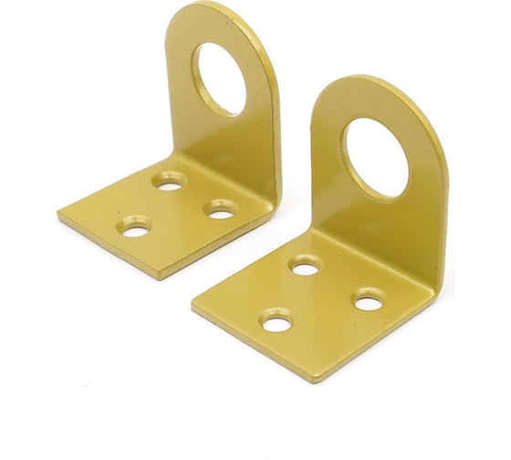 Изображение товара Проушина Трибатрон большая гнутая 40x90 золотой металлик 88422