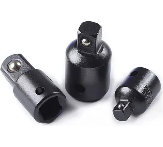 Изображение товара Набор адаптеров для торцевых головок Vitatools 1/4", 3/8", 1/2", 4 шт nabor-tortsevyh-golovok-4-sht-black