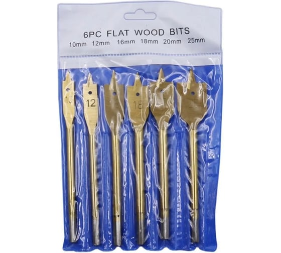 Изображение товара Набор свёрл по дереву, диаметром от 10 до 25мм, Vitatools sverla-10-25mm