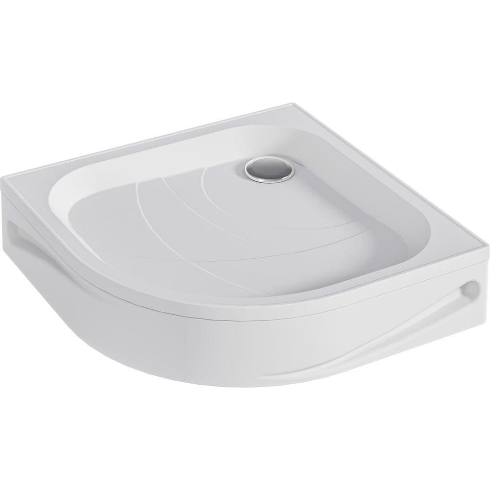 Изображение товара Полукруглый душевой поддон 80х80 см Bella New с комплектом и сифоном