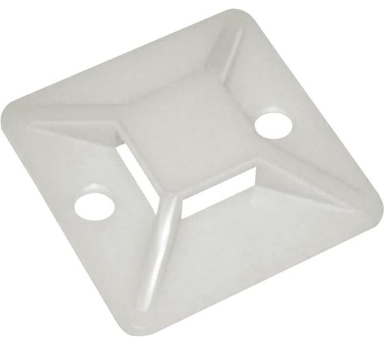 Изображение товара База монтажная самоклеящаяся TOKOV ELECTRIC 25x25 мм, белый, уп.100 шт. TKE-SP-25-W