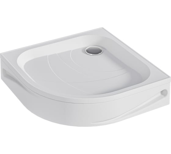 Изображение товара Поддон 1Marka Bella NEW полукруглый, 100х100 см, в наборе: панель, крепления, ножки и сифон для душевого поддона, 01пбн10К