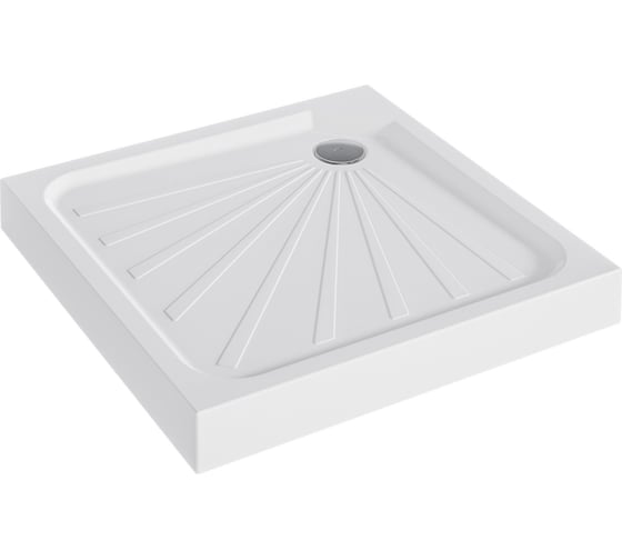 Изображение товара Поддон 1Marka Quadro квадратный, 90х90 см, в наборе: поддон, панель, крепления, ножки и сифон для душевого поддона, 01пкв90К