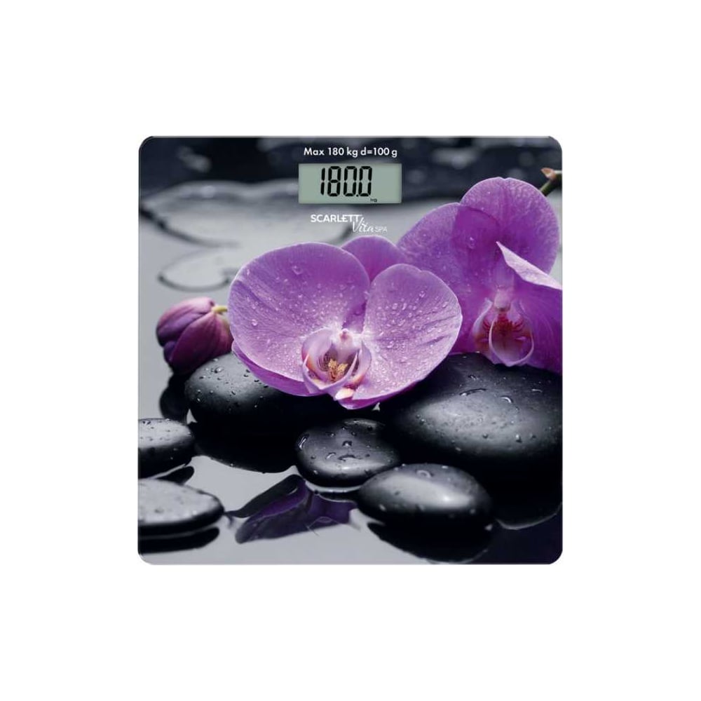 Изображение товара Напольные электронные весы Scarlett SC-BS33E067 точность 50 г, до 180 кг стильный дизайн