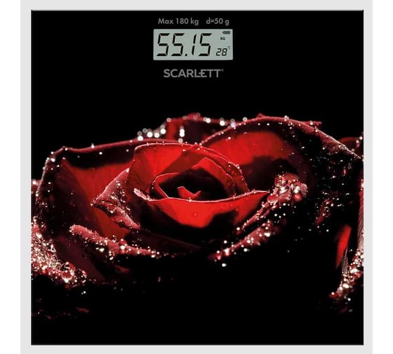 Изображение товара Напольные весы электронные Scarlett стекло, 180 кг SC-BS33E028
