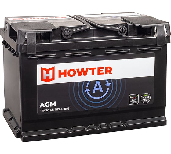 Изображение товара Аккумулятор Howter AGM 70R 760A 278x175x190 463170