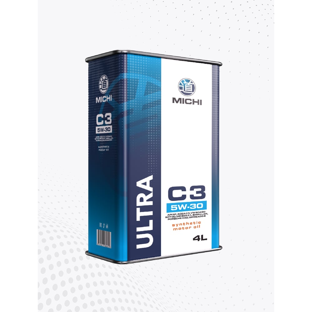 Изображение товара Моторное масло Michi ULTRA 5W-30 C3 4л синтетика для легковых автомобилей