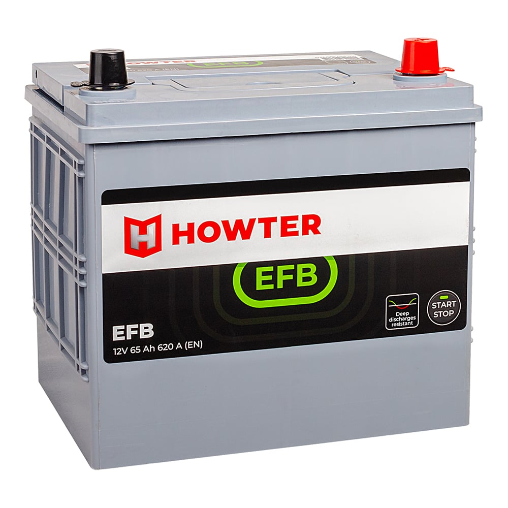 Изображение товара Аккумулятор Howter EFB 65R 620A 12V для легковых автомобилей