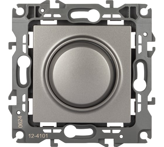 Изображение товара Светорегулятор поворотно-нажимной ЭРА Серия 12 12410116 400ВА 230В, титан Б0065649