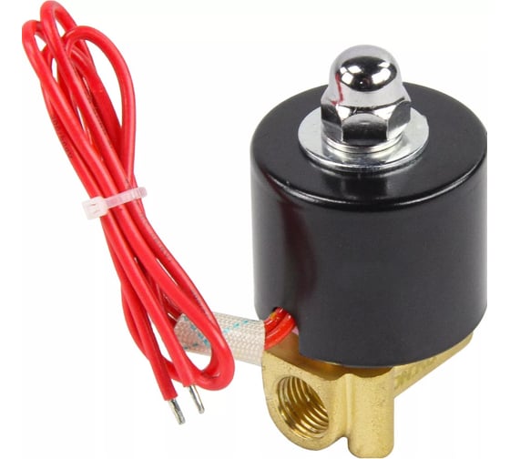 Изображение товара Клапан электромагнитный DN.ru VS2W-100V-NC Ду8 Ру10 двухходовой, латунь, VITON, 24В AC D130-04483