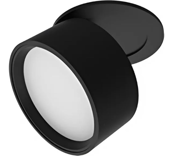 Изображение товара Светодиодный светильник VARTON DL-Axel Opal круглый встраиваемый 85x66 мм 12 Вт 4000 K 120 градусов черный V1-R0-90315-10000-2101240