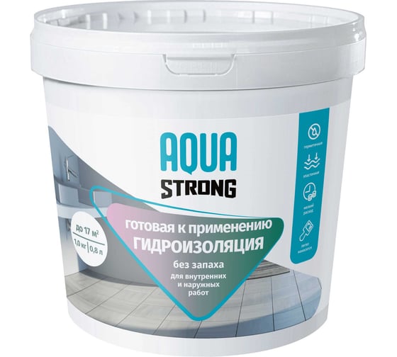Изображение товара Гидроизоляция акриловая Aquastrong 1 кг 4607130864739