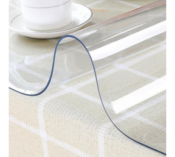 Изображение товара Прозрачная скатерть Dekorelle гибкое стекло, 160х80 см, толщина 2 мм 128-160