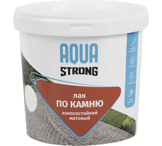 Изображение товара Лак по камню износостойкий Aquastrong матовый, 2,5 кг/2,5 л 4607130865095