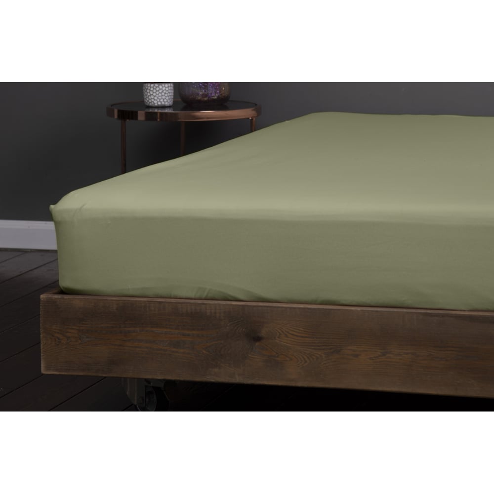 Изображение товара Простыня на резинке KUPU-KUPU CANDY 90x200х25 см олива трикотажная