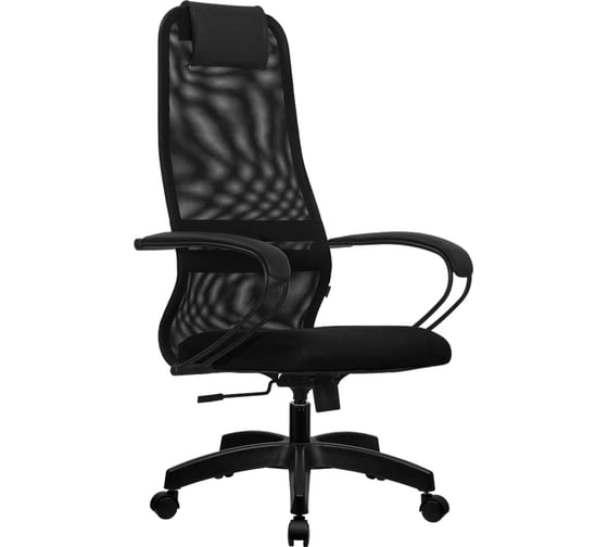 Изображение товара Кресло руководителя Helmi HL-E46 Suasive, ткань-сетка/cетка, черный, механизм качания, пластик (SU-8 130/001) 330321