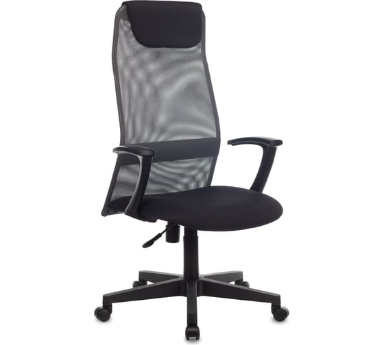 Изображение товара Кресло руководителя Helmi HL-E81, ткань TW/сетка серая, PL, механизм качания ПВМ 368521