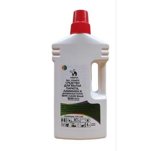 Изображение товара Средство для мытья паркета, ламината, деревянных поверхностей HIRVI WIPE CLEAN Wood 1 л 520а025
