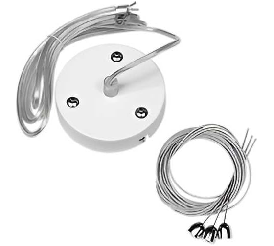 Изображение товара Комплект для подвеса светильников VARTON Nimbus и DL белый RAL9003мр, длина троса 2,5 м V4-A0-00.0025.CBL-0000