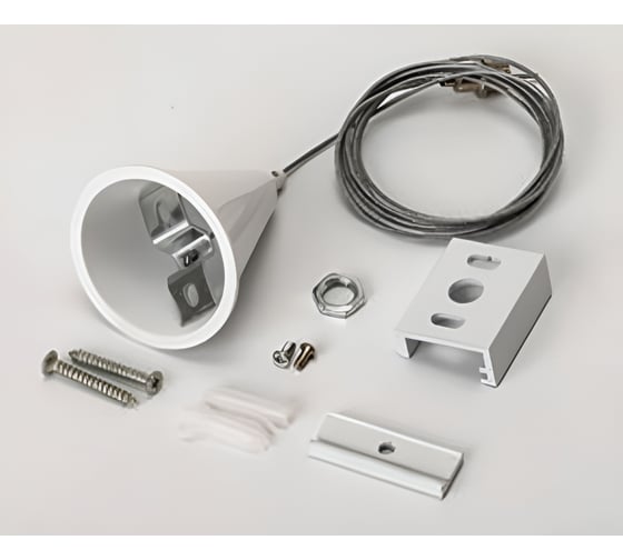 Изображение товара Комплект подвеса VARTON с тросом 3м белый (1 трос и комплект креплений) V4-R4-00.0006.TRK-0002