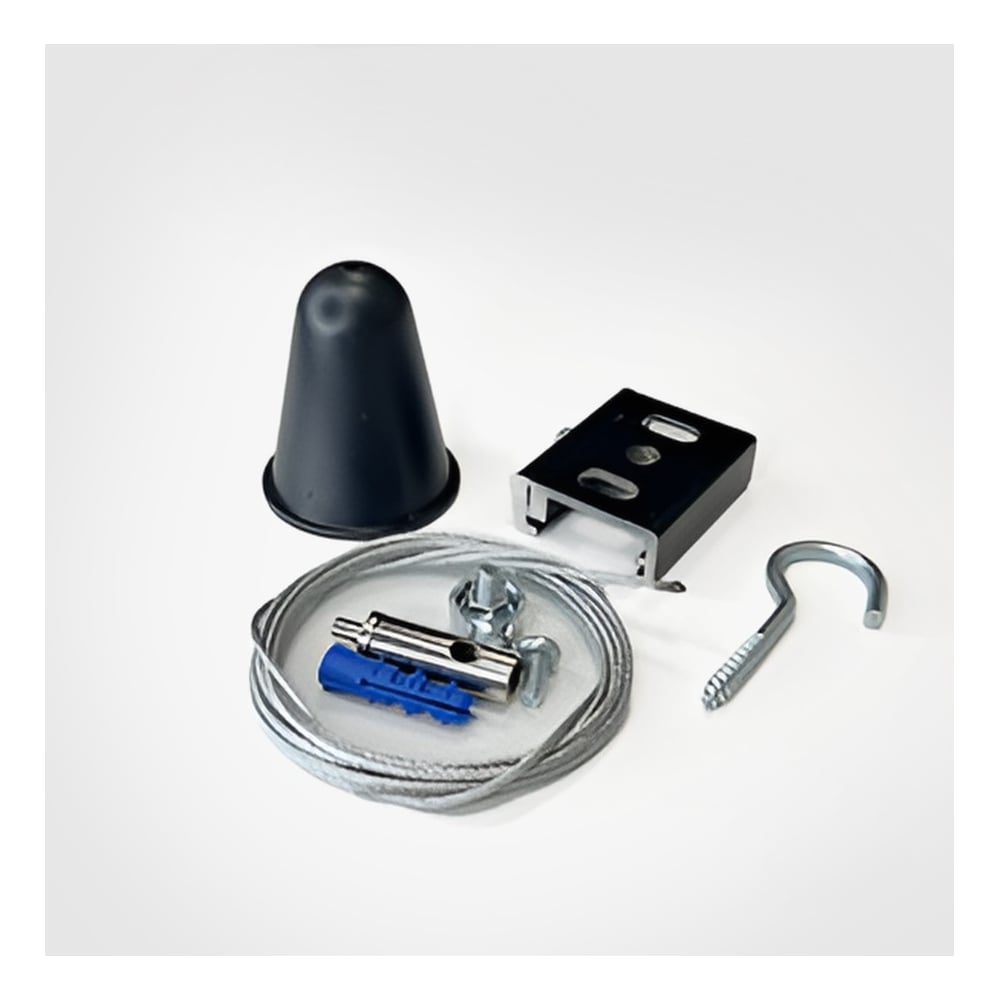 Изображение товара Комплект подвеса VARTON с тросом 5м черный для трекового шинопровода