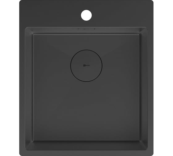 Изображение товара Мойка кухонная Lemark JANGA 440 из нерж.стали, черный матовый, в комплекте крепеж, арматура сливная с прямоуг.переливом, сифон 9932104