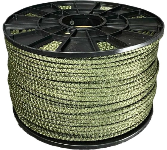 Изображение товара Шнур вязаный полипроипленовый ООО Оптхозторг 6 мм 200 м хаки 03862008