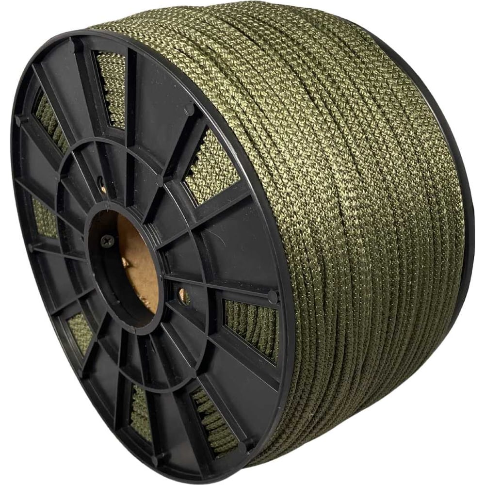 Изображение товара Вязаный полипропиленовый шнур 4 мм 500 м хаки ООО Оптхозторг