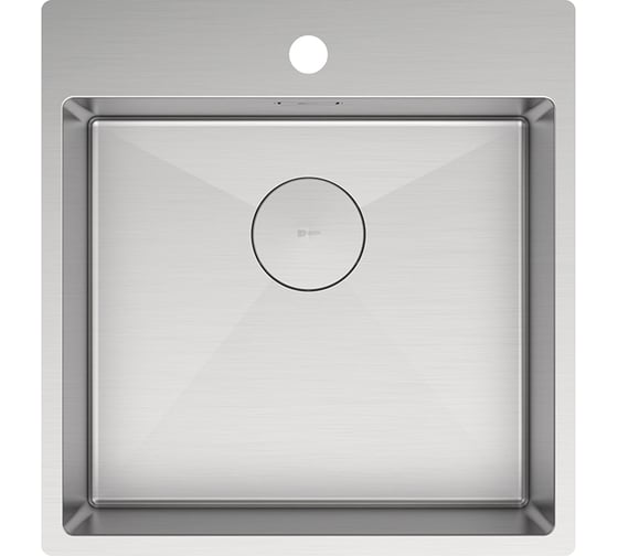 Изображение товара Мойка кухонная Lemark JANGA 490 из нерж.стали, цвет сталь, в комплекте крепеж, арматура сливная с прямоуг.переливом, сифон 9937105