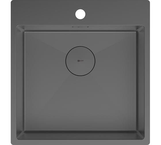 Изображение товара Мойка кухонная Lemark JANGA 490 из нерж.стали, графит, в комплекте крепеж, арматура сливная с прямоуг.переливом, сифон 9936107